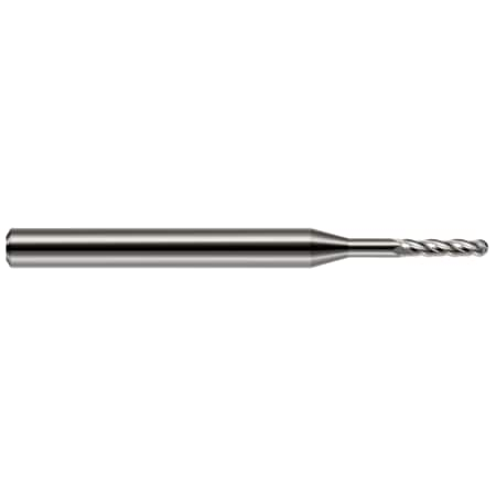 Miniature End Mill - 2 Flute - Ball, 0.0750